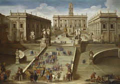 A View of Rome: The Capitoline Steps by Nicolaes Vleys