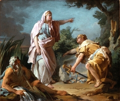 Aethra Showing her Son Theseus the Place Where his Father had Hidden his Arms by Nicolas-Guy Brenet