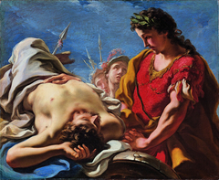 Alexander at the Corpse of the Dead Darius by Giovanni Antonio Pellegrini