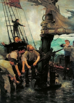 All Hands to the Pumps by Henry Scott Tuke