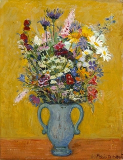 Alpine flowers and amphora by Felicita Frai