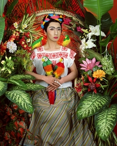 An Inner Dialogue with Frida Kahlo (Four Parrots) by Yasumasa Morimura