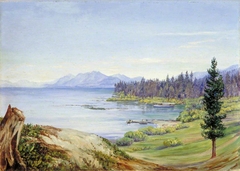 Another View of Lake Tahoe and Nevada Mountains, California by Marianne North