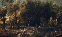 Atalanta and Meleager Hunting the Calydonian Boar by Peter Paul Rubens