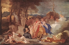 Bacchus and Ceres with Nymphs and Satyrs by Sébastien Bourdon