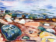 Beach with Rocks by Edvard Munch