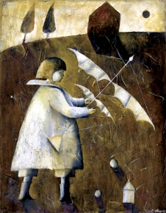 Boy with an Airplane by Yevgenia Nayberg