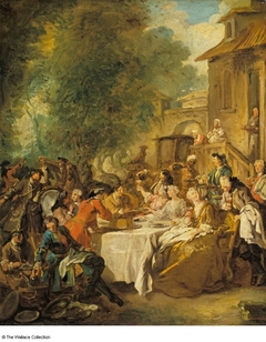 Breakfast by a Farm by Jean François de Troy