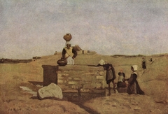 Breton Women at the Fountain by Jean-Baptiste-Camille Corot