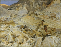 Bringing Down Marble from the Quarries to Carrara by John Singer Sargent