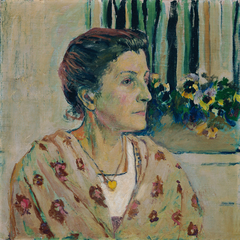 Charlotte Moser, Schwester des Künstlers by Koloman Moser