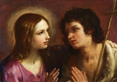 Christ embracing Saint John the Baptist by Guido Reni