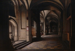 Church Interior, Night Effect by Hendrik van Steenwijk II