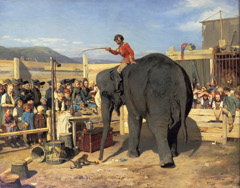 Circus show by Paul Friedrich Meyerheim