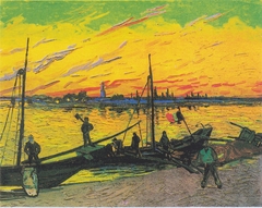 Coal Barges by Vincent van Gogh