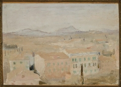 Corfu – view from the balcony. From the journey to Greece by Jan Ciągliński