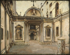 Courtyard of the Scuola Grande di San Giovanni Evangelista, Venice, Italy. by John Singer Sargent