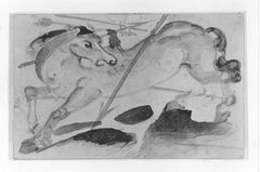 Das Schlachtpferd des Prinzen Jussuffs by Franz Marc