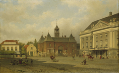 De Leidsepoort en de Stadsschouwburg by Eduard Alexander Hilverdink