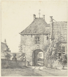 De poort van het kasteel Heemstede by Gerrit Lamberts