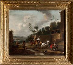 Departure for hunting by Pieter Wouwerman