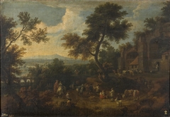 Descanso en el camino by Adriaen Frans Boudewyns