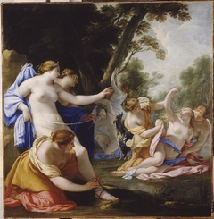 Diane découvrant la grossesse de Callisto by Eustache Le Sueur