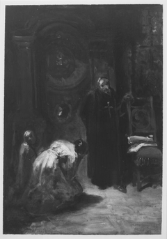 Die Beichte by Carl Spitzweg