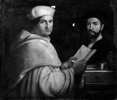 Double Portrait of Two Men, one Dressed in Ecclesiastical Dress by KMS 4311 Ubekendt