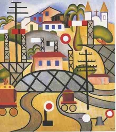 E.F.C.B. (Estrada de Ferro Central do Brasil) by Tarsila do Amaral