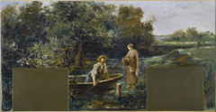 Esquisse pour la mairie de Nogent-sur-Marne : Idylle au bord de l'eau by François Lafon