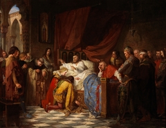 Felipe III de Francia moribundo bendiciendo a sus hijos by Manuel Ferran i Bayona