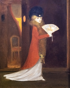 Femme au renard et à l'éventail by George Bottini