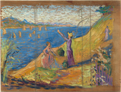 Femmes au puits. Esquisse I by Paul Signac