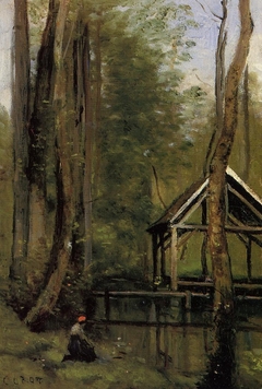 Fishing Shed at Mathois near Gournay-en-Bray by Jean-Baptiste-Camille Corot