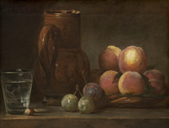 Fruit, Jug, and a Glass by Jean-Baptiste-Siméon Chardin