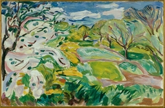 Fruit trees in Blossom in the Wind by Edvard Munch