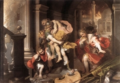 Fuga di Enea da Troia e San Girolamo by Federico Barocci