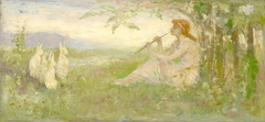 Girl with Rabbits by Frederick Stuart Church