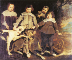 Group of four children - 1641 by Pieter Soutman