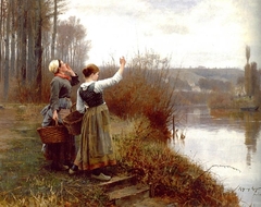 Hailing the Ferry by Daniel Ridgway Knight