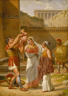 Hector Bidding Farewell to Andromache and Astyanax by Christoffer Wilhelm Eckersberg