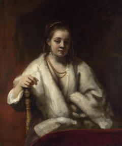 Hendrickje with Fur Wrap by Rembrandt