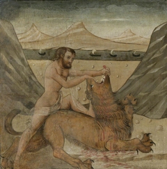 Hercules slaying the Nemean Lion (The First Labour of Hercules) by Anonymous