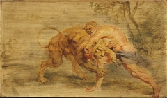 Hercules Strangling the Nemean Lion by Peter Paul Rubens