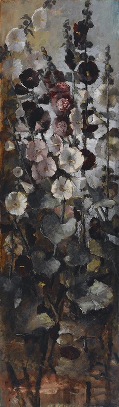 Hollyhocks by John La Farge