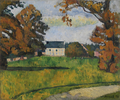 House at the bottom of a park by Émile Bernard