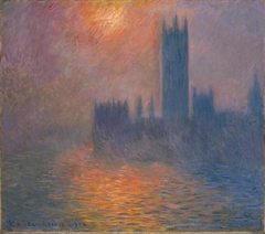 Houses of Parliament, sunset by Claude Monet