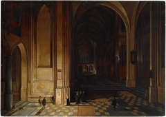 Interior of a Church at Night with a Procession by Pieter Neeffs