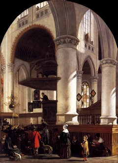 Interior of the Oude Kerk, Delft by Emanuel de Witte